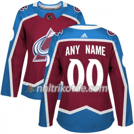 Colorado Avalanche Trikot Custom Adidas 2017-2018 Burgundy Rot Authentic - Dame